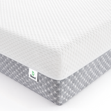 Dourxi 6 Inch Crib Mattress, Dual Sided Comfort Memory Foam Toddler Mattress, Triple-Layer Breathable Premium Baby Mattress W/Removable Cover - White&Blue