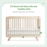 Dourxi Crib Mattress, 2-in-1 Dual Firmness Mattress for Infant & Toddler, Cooling Breathable Cover, Gel-Infused Memory Foam, CertiPUR-US Certified, Fits Standard Crib & Toddler Bed, 5.5 Inch
