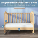 Dourxi Mini Crib Mattress, 38x24x4 Inch Dual Sided 2-Stage Firmness Portable Baby Mattress for Mini, with Cooling Gel Memory Foam, Waterproof & Washable Cover and Non-Slip Base, White