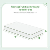 Dourxi Crib Mattress, 2-in-1 Dual Firmness Mattress for Infant & Toddler, Cooling Breathable Cover, Gel-Infused Memory Foam, CertiPUR-US Certified, Fits Standard Crib & Toddler Bed, 5.5 Inch