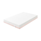 Dourxi Mini Crib Mattress, 38x24X4 Inch Dual Sided Comfort Gel Memory Foam, Breathable Premium Baby Mattress for Mini and Portable Cribs w/Removable Outer Cover - White&Pink