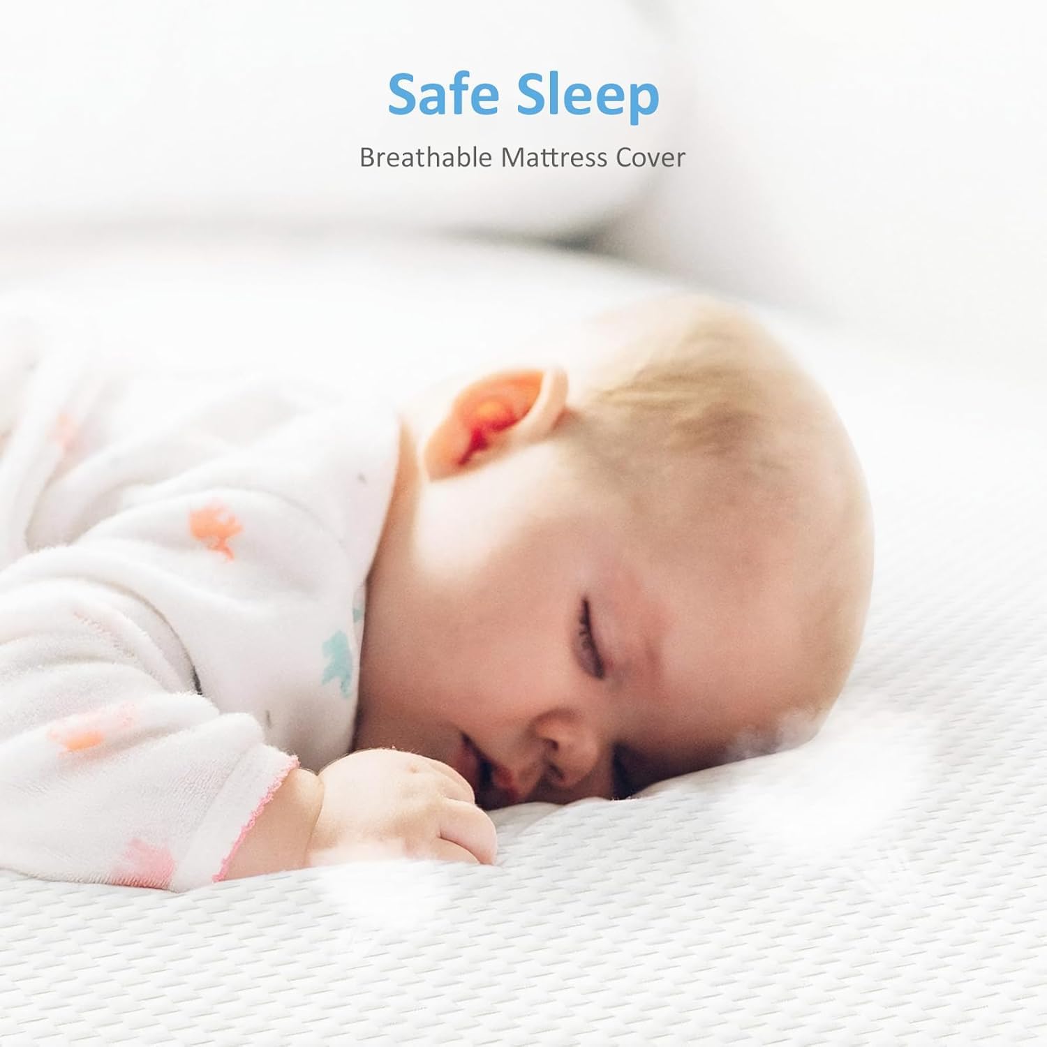 Dourxi Mini Crib Mattress, 38x24X4 Inch Dual Sided Comfort Gel Memory Foam, Breathable Premium Baby Mattress for Mini and Portable Cribs w/Removable Outer Cover - White&Grey