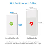 Dourxi Mini Crib Mattress, 38x24X4 Inch Dual Sided Comfort Gel Memory Foam, Breathable Premium Baby Mattress for Mini and Portable Cribs w/Removable Outer Cover - White&Grey