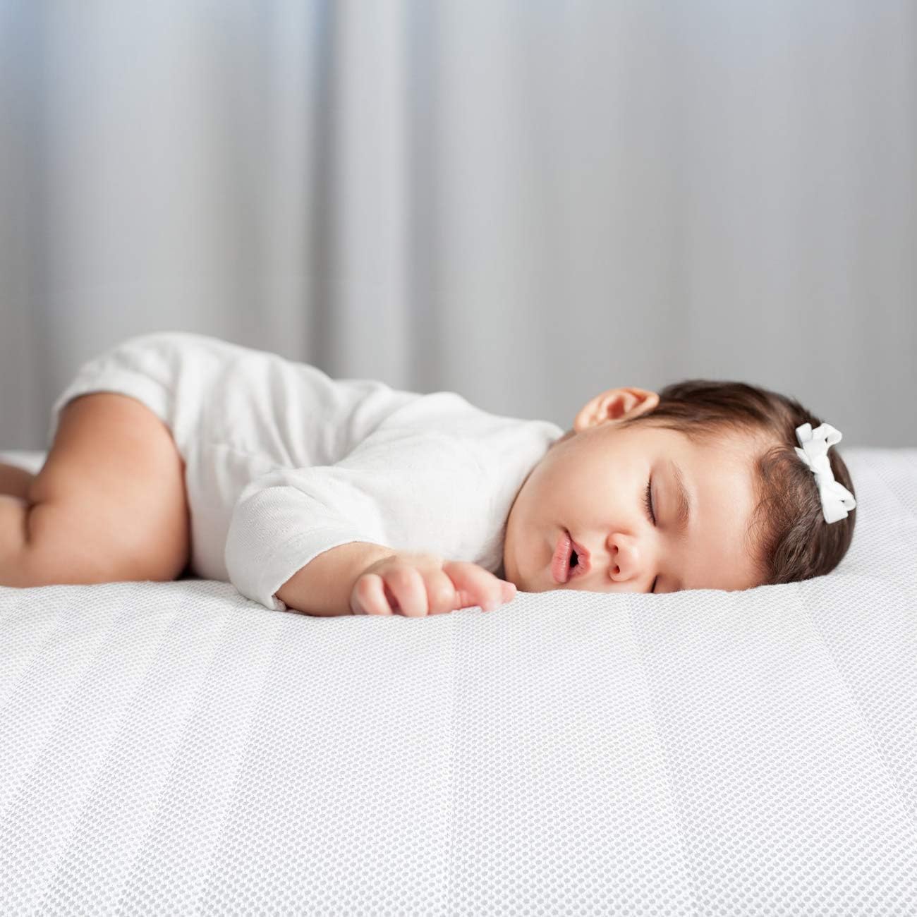 Dourxi 6 Inch Crib Mattress, Dual-Sided Comfort Memory Foam Baby Toddler Mattress W/ Breathable 3-D Spacer Cover