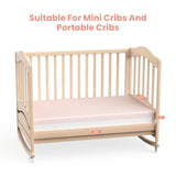 Dourxi Mini Crib Mattress, 38x24X4 Inch Dual Sided Comfort Gel Memory Foam, Breathable Premium Baby Mattress for Mini and Portable Cribs w/Removable Outer Cover - White&Pink