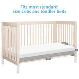 Dourxi 6 Inch Crib Mattress, Dual Sided Comfort Memory Foam Toddler Mattress, Triple-Layer Breathable Premium Baby Mattress W/Removable Cover - White&Grey