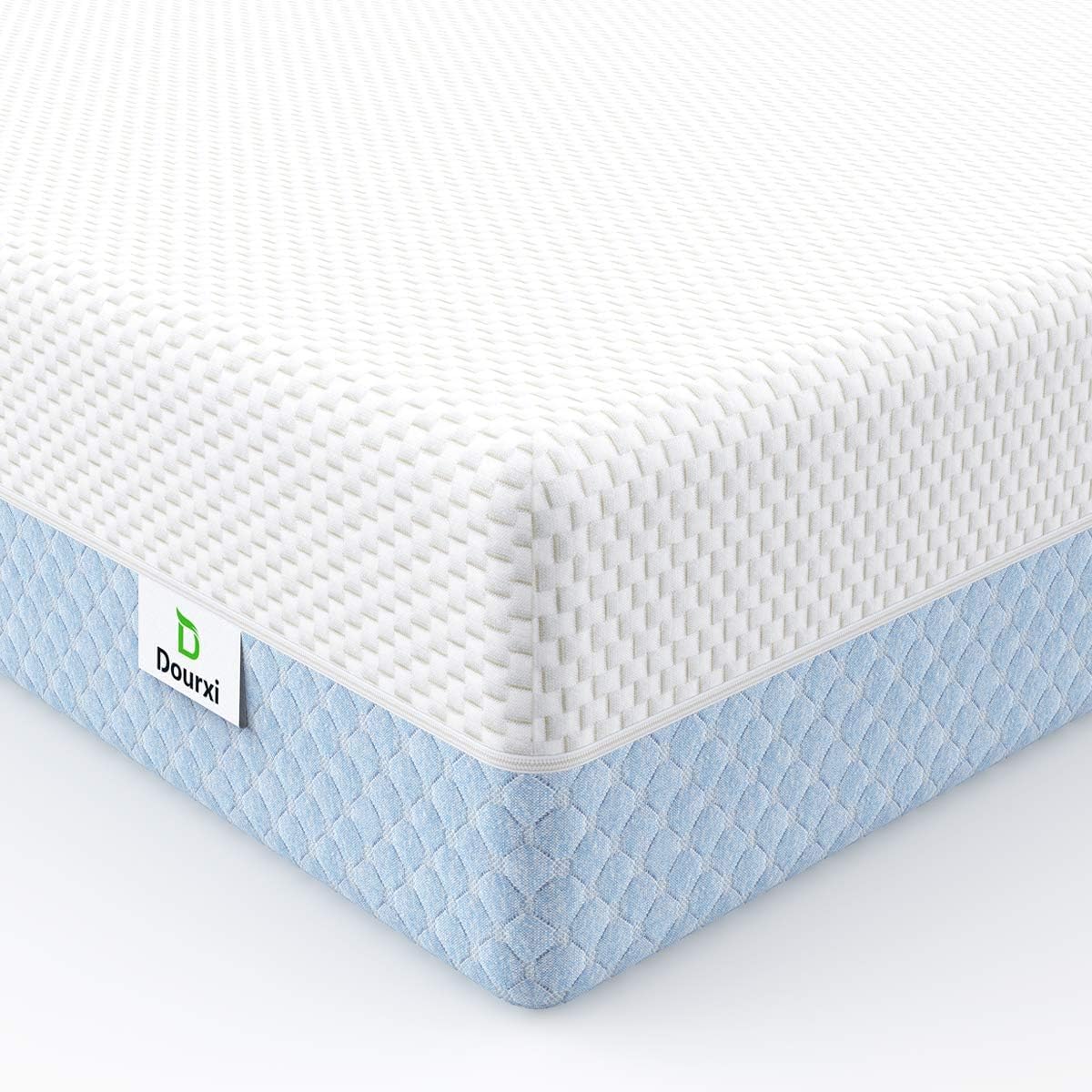 Dourxi 6 Inch Crib Mattress, Dual Sided Comfort Memory Foam Toddler Mattress, Triple-Layer Breathable Premium Baby Mattress W/Removable Cover