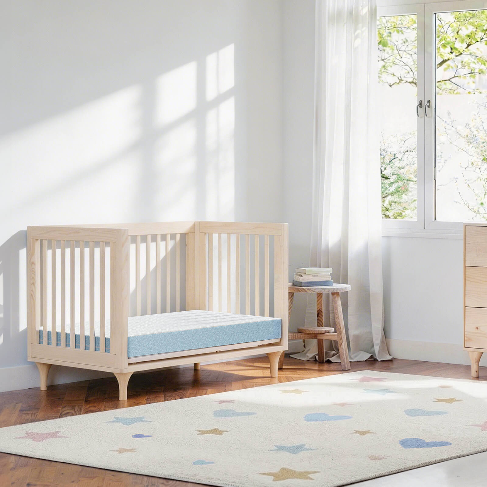 Dourxi Crib Mattress, Dual Firmness Soft & Firm Memory Foam Toddler Mattress with Breathable Washable Cover, CertiPUR-US Certified, Baby Mattresses 52" x 27.5" x 4.5" for Crib and Toddler Bed
